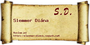 Slemmer Diána névjegykártya